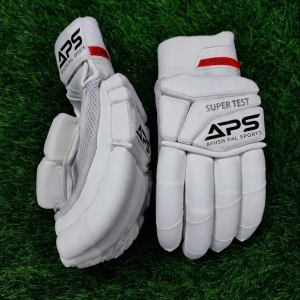 APS White Super Test Cricket Batting Gloves